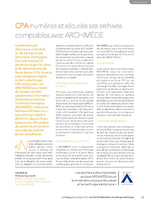 CPA fait confiance à Archimède pour la gestion de ses archives comptables.